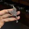 Novo Clipe de Orelha Osso Borboleta Gota D'água de Alta Qualidade Resistente com Cravação de Diamantes Brincos Perfurados Flor Folha Doce de Luxo Acessível