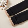 Calças Infantis na altura do tornozelo Outono e Inverno Forradas de lã Cintura alta espessa Leggings resistentes ao frio Meias Calças Femininas Calças de lã grossa Inverno