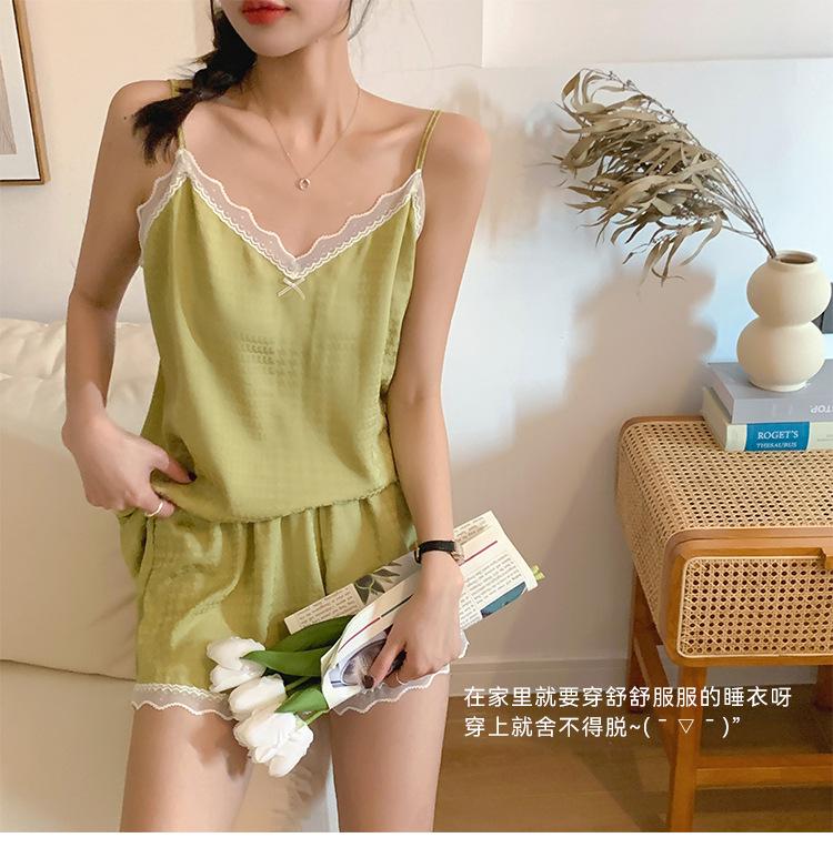 3065千鸟格吊带套装_11