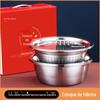 Le CHU ele carpa espessado aço inoxidável tempero jar presente terno cozinha multiuso cozinhar bacia multi-peça conjunto 28cm cor natural