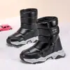 Botas de Nieve Gruesas con Forro Polar de Nuevo Estilo para Niñas, Botas de Algodón Cálidas de Invierno, Botas de Exterior para Niños, Zapatos Grandes de Algodón del Noreste
