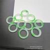 Anillo de Flor Verde Flotante de Jade Bashan para Hombres y Mujeres Anillo de Jade de Roca de Cuarzo Anillo de Jade para Correr Hebilla de Anillo al por Mayor