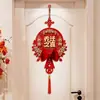 Celebração de Inauguração 2026 Adesivo de Porta 3D em Feltro com o Personagem "Fu" - Ano Novo do Cavalo Pendente de Porta Suprimentos Decorativos Festivos
