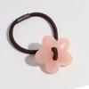Anillo para el pelo de flor con textura de tinta estilo coreano resina moda coleta alta no daña el pelo goma elástica alta moda cuerda para la cabeza mujeres