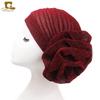 Sombrero Turbante de Flor Grande de Seda Brillante Nuevo Sombrero Indio Suministro Más Vendido de Amazon Tjm-322 Estilo Étnico Holgado