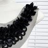 Amazon encaje negro transfronterizo flor tridimensional tapeta cuello delantero nuevo vestido suéter cuello decorativo flor mayoreo