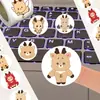 500 adesivos/rolo Adesivos decorativos de veado Ural para garrafas de água, geladeiras, porta-malas de carros, agendas, fita adesiva infantil atacado