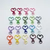 Hebilla Colorida de Aleación en Forma de Corazón, Hebilla de Corazón Durazno, Hebilla de Perro Pintada, Llavero de Corazón, Accesorios para Joyería DIY, Adornos Colgantes Hechos a Mano