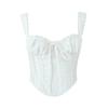 Verano 2024 Estilo francés sexy encaje borde camisola mujer chica hot Fishbone correa cintura sujetador corto