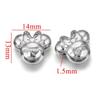 Cuentas perforadas de acero inoxidable cuentas espaciadoras de agujero grande chapadas en oro de 18 quilates cuentas para collar con colgante joyería DIY pulsera al por mayor