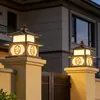 Lámpara de patio, lámpara solar para pilar de villa, lámpara para pilar de puerta y pared, lámpara de pilar a ambos lados de la entrada, lámpara de paisaje para jardín