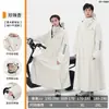 Capa de Chuva Feminina de Corpo Inteiro, Anti-Chuva, com Mangas, para Ciclismo, Comprimento Estendido, Peça Única para Estudantes, Poncho de Chuva Integrado para Veículo Elétrico, Unitário para Adulto