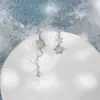 Pendientes Asimétricos de Borlas Super Hada Estrella-Luna Estilo Francés, Únicos, Dulces, Suaves, de Moda, Pendientes de Tendencia con Sentido del Diseño