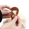 Clip Magnético Redondo de Piel PU para Sombrero Sombrero Parasol para Exterior Clip Antiperdida para Sombrero Bolsa de Almacenamiento para Sombrero para Salir Colgante de Bolsa