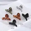 Pasador Pequeño Transfronterizo Nuevo Estampado de Leopardo para Coleta Alta en la Parte Trasera de la Cabeza, Pinza Pequeña para Fijar el Artefacto, Pinza de Tiburón de Gama Alta