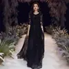 Vestido de Noche Negro Estilo Nuevo Lujo Ligero Banquete Temperamento Delgado Actuación en Escenario Modelo Anfitrión Pasarela Vestido Adelgazante