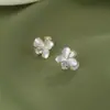 Pendientes de Flor de Circonita Pendientes de Pétalo de Circonita Frescos para Mujer Lujo Ligero Elegante Diseño Retro Sentido Pendientes Dulces Personalizados