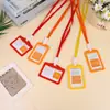Venta al por mayor de fábrica Tarjeta de Identificación Tarjeta de Identificación Funda para Tarjeta Insignia de Trabajo de Plástico Tarjeta de Autobús Funda Protectora Cordón