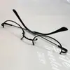 Monturas de Gafas Trendy Pure Desire para Mujer Sin Lentes, Gafas Ovaladas Anime de Media Montura Inferior para Chicas Suaves, Estilismo para Fotos