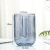 Jarrón de cristal en forma de cono, estilo ins nórdico, jarrón transparente grande y simple para bambú hidropónico, decoración de arreglo floral de escritorio y sala de estar