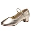 Zapatos de Baile Plateados de Piel Suave y Suela Blanda para Adulto Tacón Medio Zapatos de Baile Cuadrado para Mujer Zapatos de Baile Rojos para Mujer Zapatos de Baile de Salón para Mamá