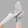 Guantes de sol de verano para mujer, finos, anti-ultravioleta, con dos dedos expuestos, para montar, antideslizantes, para conducir, transpirables, guantes para exteriores