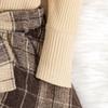 Traje de falda de dos piezas a rayas de manga larga a cuadros para niños pequeños y medianos, Novedades de Otoño e Invierno Transfronterizas de Amazon