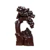 Talla de Madera de Ébano de Estatua del Buda Maitreya, Decoración de Mesa de Sala de Estar de Madera Maciza Estilo Zen, Artesanías del Buda Sonriente Panzudo