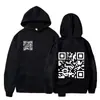 Sudadera Nueva Europea y Americana 2025 Código Bidimensional Pullover Top Holgado