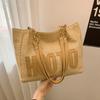 2024 verano nueva moda paja mano hombro gran capacidad bolso tote bolsa de mujer admite gran cantidad de lote mixto al por mayor