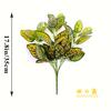 Amazon Simulación Planta Verde Ramo Pequeño Estrella Poinsettia Verde Rosa Hojas de Árbol Falso Ruibarbo de Campo Regalo Adornos Decorativos para Habitación de Boda