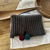 Cachecol Colorido Casual Estilo Japonês com Bolinhas Pequenas para Crianças Outono e Inverno para Homens e Mulheres Bebê Quente e à Prova de Frio Protetor de Pescoço Cachecol de Tricô Pulôver