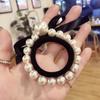 Celebridad de Internet Coreana Banda de Goma Perlada Diadema con Perlas Lazo de Cinta para Mujer Banda Elástica Alta para el Cabello 10 Yuan Suministro de Puesto Callejero Venta Caliente