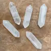 Cristal natural ágata jade doble punta sección cónica hexagonal pilar pequeño Piedra Ojo de Tigre aventurina verde Columna Hexagonal