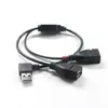 Cable de Datos Doble USB Macho a Hembra Personalizado, Cables de Datos Uno a Dos, USB Macho a Dos USB Hembra, USB Izquierdo y Derecho