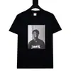 Camiseta de Manga Curta Supreme, Marca de Moda Americana de Peso Pesado, Estampa Clássica de Letras, Gola Redonda Boxy, Caimento Solto, Manga Meia-Manga para Homens e Mulheres