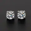 Temblores de mano rápidos aretes de moissanita en vivo aretes de diamante de color aretes de cabeza de vaca aretes simples de diamante Mosan una generación de cabello