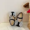 Zapatos Pequeños de Cuero con Pedrería para Niñas Estilo Nuevo Zapatos Negros Pequeños de Performance Zapatos Mary Jane de Princesa para Niñas Zapatos de Ballet de Cuero para Niños Suela Suave