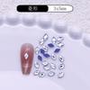 Diamantes de Joyería para Arte de Uñas con Forma Especial de Fondo Plano Blanco al Por Mayor Diamante de Corazón de Vidrio Diamante Gota de Agua Pedrería Accesorios para Uñas Usables DIY