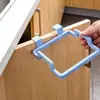 Portabolsas de basura para colgar en la puerta, estante de plástico para almacenamiento de bolsas de cocina sin taladro, estante para cubo de basura, venta al por mayor