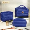 Bolso Cosmético Nuevo de Cuero Brillante para Chaqueta de Plumas, Ligero, Suave, Amigable con la Piel, Bolso Impermeable para Guardar Cosméticos, Bolso de Mano Portátil para Mujer