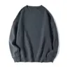 Sudadera Superior de Manga Larga Fina Versión Lisa Versión Ligera Cuello Redondo Composición de Algodón Imitación Seda de Leche para Primavera y Otoño