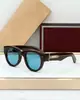 Jmm Rollingsun Moda Europea y Americana Nueva Lujo Gafas de Sol con Montura Redonda Turquesa Anti-UV Gafas de Sol de Moda
