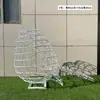 Escultura de Pájaro de Acero Inoxidable Paisajística Decoración de Espacio Verde de Parque Animales Exteriores Paisaje Adornos Grandes Escultura Geométrica de Espejo