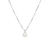 Collar de Perlas de Plata de Ley S925 Huashi, Cadena para Clavícula de Lujo Accesible, Collar de Gama Alta Simple y Versátil, Estilo Popular de Verano