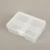 Caja de Plástico para Joyería de 4 Compartimentos Caja de Almacenamiento para Pendientes de Juguete Caja para Accesorios de Ferretería Caja de Almacenamiento para Cuentas Caja Organizadora Portátil