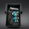 Novo Chaveiro Mecânico de Urso Pingente de Carro Desenho Animado da Moda Decoração Criativa para Bolsa de Casal Chaveiro de Silicone