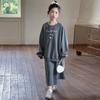 Conjunto de Ropa para Niñas Otoño 2026 Estilo Nuevo Sudadera Raglán y Falda Conjunto de Dos Piezas para Niños Mayores Falda Recta Casual Ropa Infantil