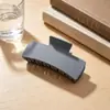 Presilha de Cabelo Escura Fosca Transfronteiriça com Acabamento de Luxo, Presilha Quadrada Plana de Tamanho Médio, Presilha de Tubarão para a Parte de Trás da Cabeça