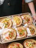 Bandeja de Papel para Pizza Bolsa de Empaque para Pan Bolsa Auto-Sellante de Grado Alimenticio para Tostadas y Bagels Bolsa de Empaque Transparente Resistente al Aceite Bolsa para Hornear de Alta Temperatura